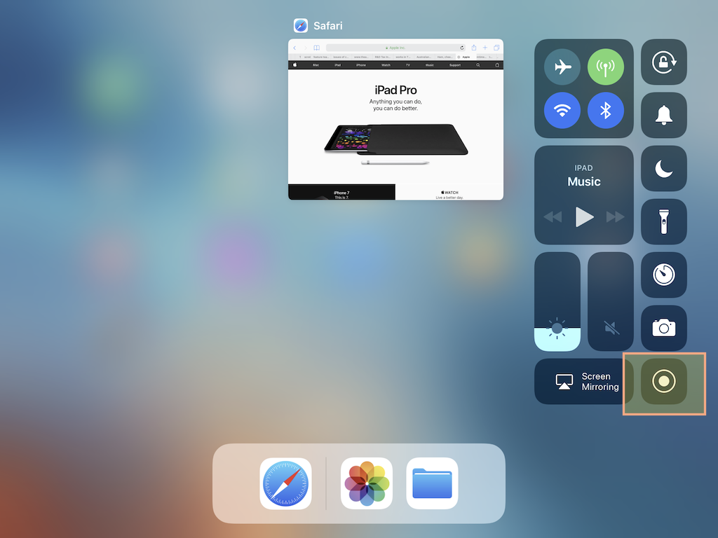 iOS 11 Control Center